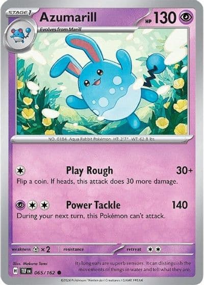 Azumarill SV05: Temporal Forces Pokemon card