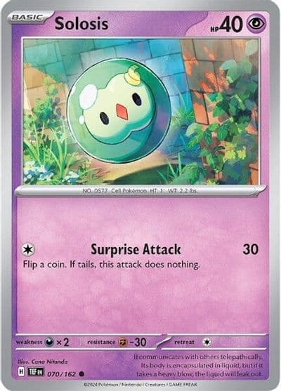 Solosis SV05: Temporal Forces Pokemon card