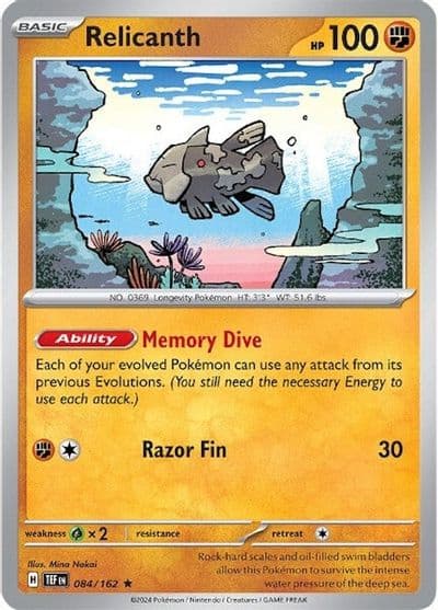 Relicanth SV05: Temporal Forces Pokemon card