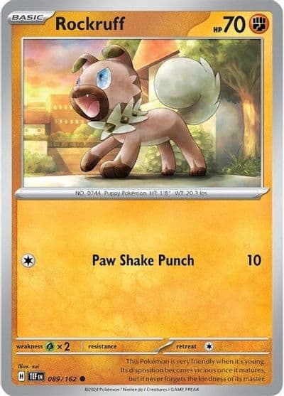 Rockruff SV05: Temporal Forces Pokemon card