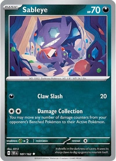 Sableye SV05: Temporal Forces Pokemon card
