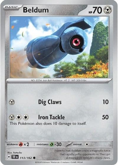 Beldum SV05: Temporal Forces Pokemon card