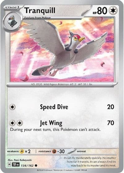 Tranquill SV05: Temporal Forces Pokemon card