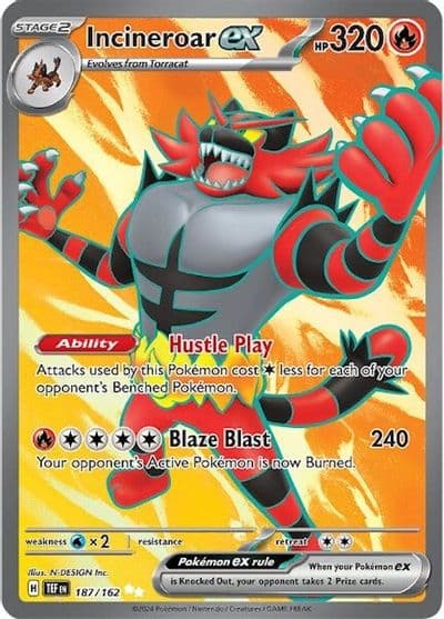 Incineroar ex SV05: Temporal Forces Pokemon card