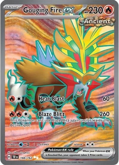 Gouging Fire ex SV05: Temporal Forces Pokemon card
