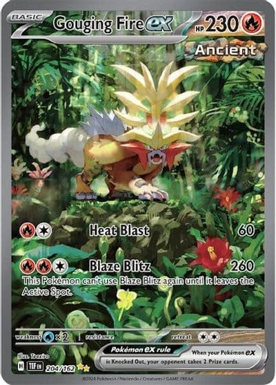 Gouging Fire ex SV05: Temporal Forces Pokemon card