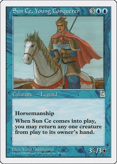 Sun Ce Young Conquerer Portal Three Kingdoms Magic card