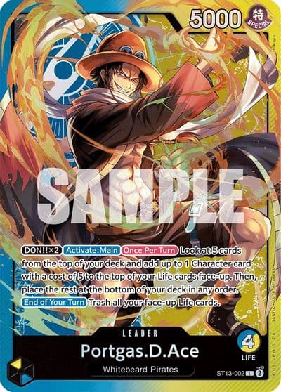PortgasDAce 002 Ultra Deck: The Three Brothers One Piece card