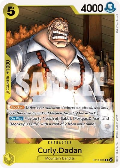 CurlyDadan Ultra Deck: The Three Brothers One Piece card