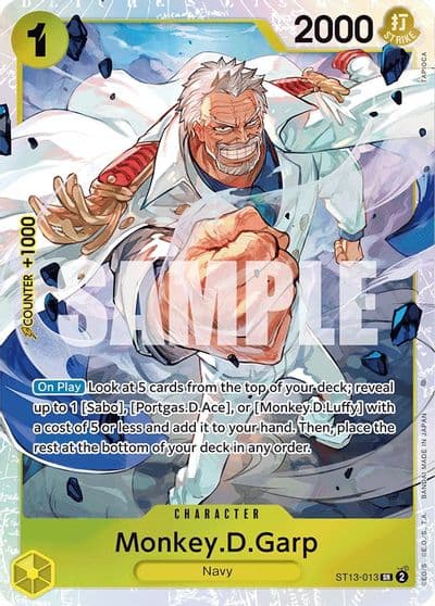 MonkeyDGarp Ultra Deck: The Three Brothers One Piece card