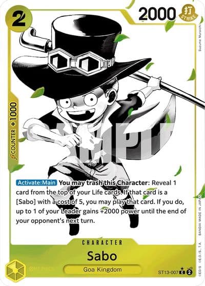 Sabo 007 Parallel Ultra Deck: The Three Brothers One Piece card