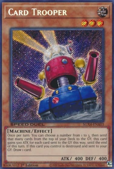 Card Trooper Secret Rare Speed Duel GX: Midterm Destruction Yu-Gi-Oh! card