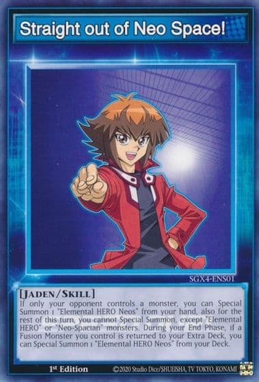 Straight out of Neo Space Speed Duel GX: Midterm Destruction Yu-Gi-Oh! card