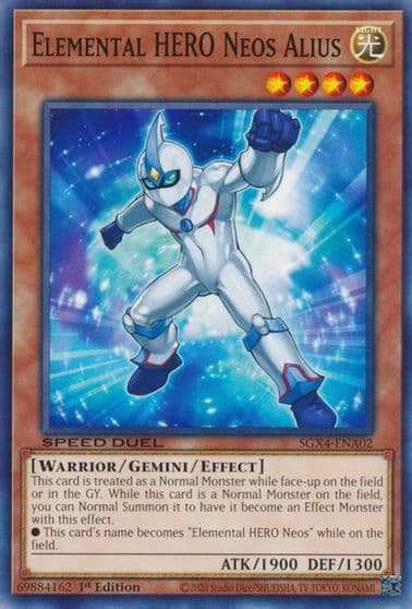 Elemental HERO Neos Alius Speed Duel GX: Midterm Destruction Yu-Gi-Oh! card