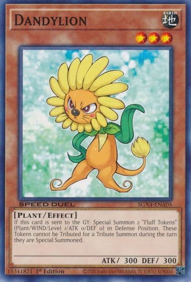 Dandylion Speed Duel GX: Midterm Destruction Yu-Gi-Oh! card