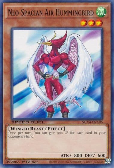 Neo Spacian Air Hummingbird Speed Duel GX: Midterm Destruction Yu-Gi-Oh! card