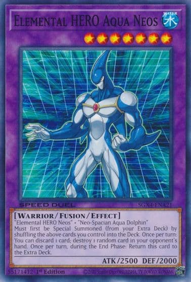 Elemental HERO Aqua Neos Speed Duel GX: Midterm Destruction Yu-Gi-Oh! card