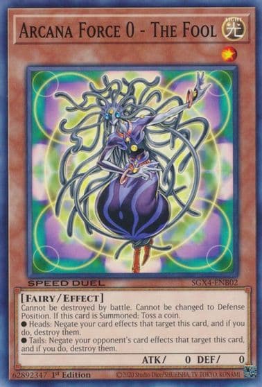 Arcana Force 0 The Fool Speed Duel GX: Midterm Destruction Yu-Gi-Oh! card
