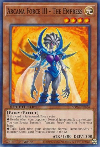 Arcana Force III The Empress Speed Duel GX: Midterm Destruction Yu-Gi-Oh! card
