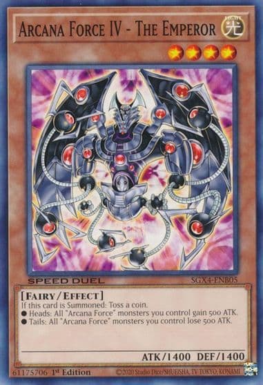 Arcana Force IV The Emperor Speed Duel GX: Midterm Destruction Yu-Gi-Oh! card