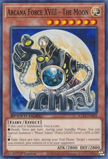 Arcana Force XVIII The Moon Speed Duel GX: Midterm Destruction Yu-Gi-Oh! card