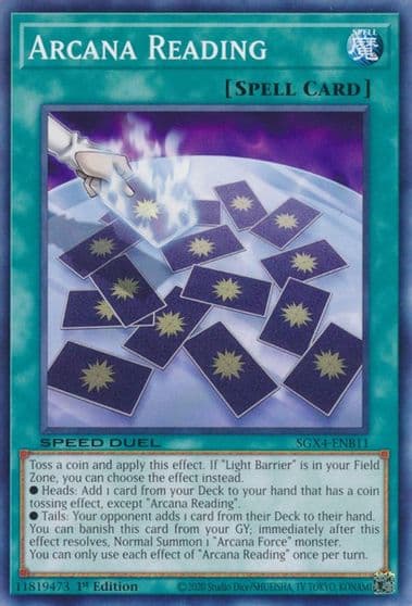 Arcana Reading Speed Duel GX: Midterm Destruction Yu-Gi-Oh! card