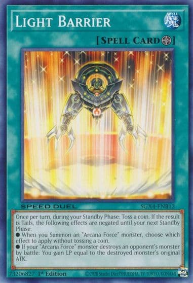 Light Barrier Speed Duel GX: Midterm Destruction Yu-Gi-Oh! card