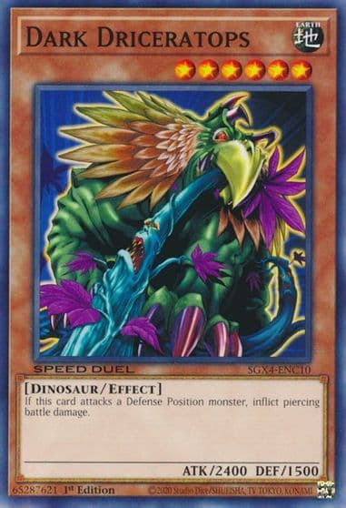 Dark Driceratops Speed Duel GX: Midterm Destruction Yu-Gi-Oh! card