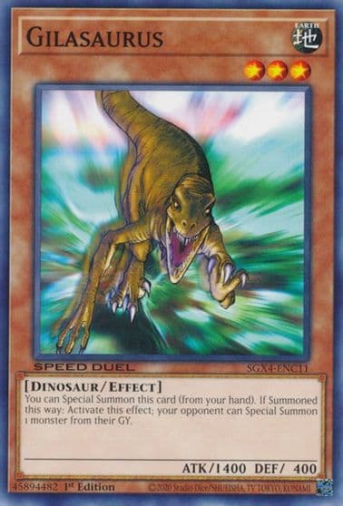 Gilasaurus Speed Duel GX: Midterm Destruction Yu-Gi-Oh! card