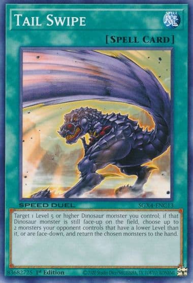 Tail Swipe Speed Duel GX: Midterm Destruction Yu-Gi-Oh! card