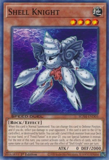 Shell Knight Speed Duel GX: Midterm Destruction Yu-Gi-Oh! card