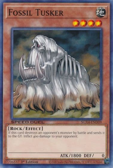 Fossil Tusker Speed Duel GX: Midterm Destruction Yu-Gi-Oh! card