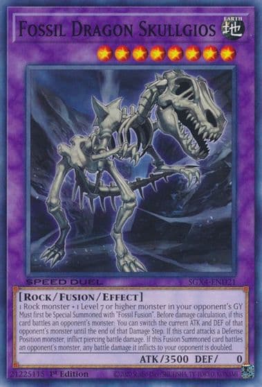 Fossil Dragon Skullgios Speed Duel GX: Midterm Destruction Yu-Gi-Oh! card