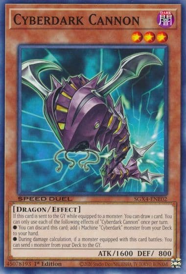 Cyberdark Cannon Speed Duel GX: Midterm Destruction Yu-Gi-Oh! card