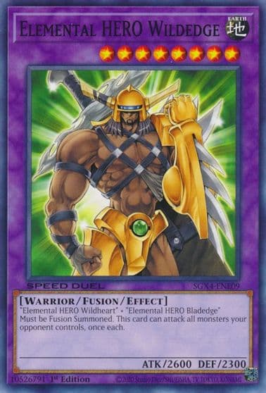 Elemental HERO Wildedge Speed Duel GX: Midterm Destruction Yu-Gi-Oh! card