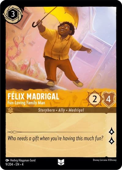 Felix Madrigal Fun Loving Family Man Ursula's Return Lorcana card