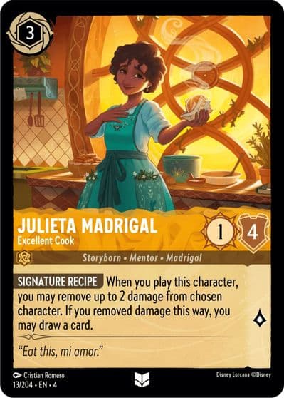 Julieta Madrigal Excellent Cook Ursula's Return Lorcana card
