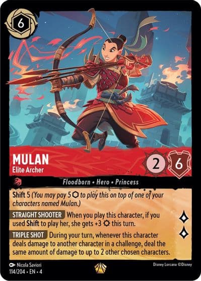 Mulan Elite Archer Ursula's Return Lorcana card