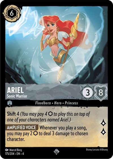 Ariel Sonic Warrior Ursula's Return Lorcana card