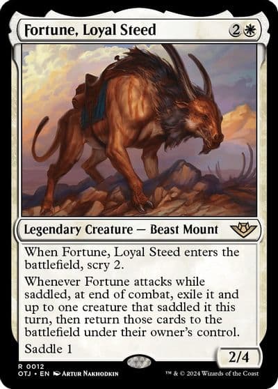 Fortune Loyal Steed Outlaws of Thunder Junction Magic card
