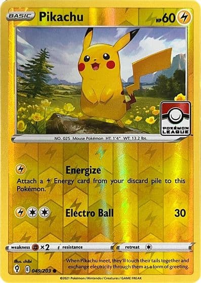 Pikachu (Pokemon League) League & Championship Cards Pokemon card