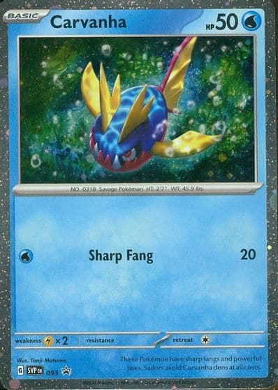 Carvanha - 093 SV: Scarlet & Violet Promo Cards Pokemon card