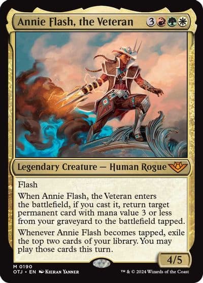 Annie Flash the Veteran Outlaws of Thunder Junction Magic card