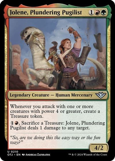 Jolene Plundering Pugilist Outlaws of Thunder Junction Magic card