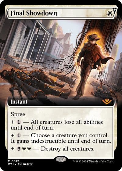 Final Showdown Extended Art Outlaws of Thunder Junction Magic card