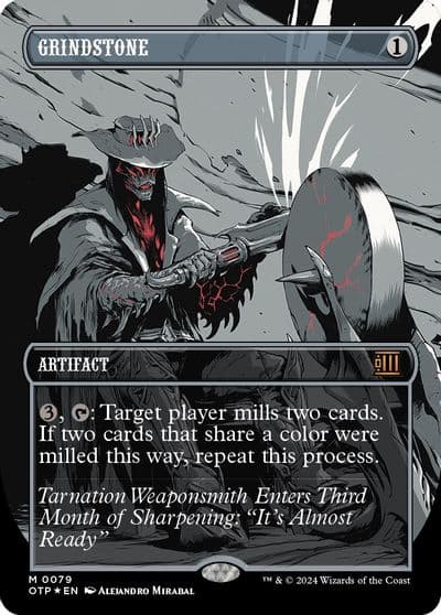 Grindstone Textured Foil Outlaws of Thunder Junction: Breaking News Magic card