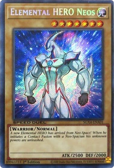 Elemental HERO Neos Secret Rare Speed Duel GX: Midterm Destruction Yu-Gi-Oh! card