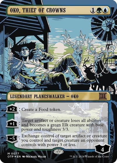 Oko Thief of Crowns Textured Foil Outlaws of Thunder Junction: Breaking News Magic card