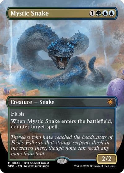 Mystic Snake Borderless Special Guests Magic card