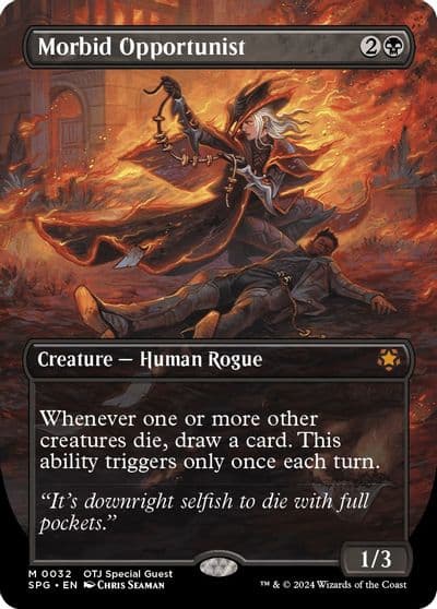 Morbid Opportunist Borderless Special Guests Magic card